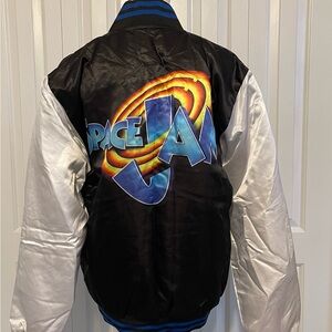 NWT, SPACE JAM # 45 Graphic Bomber Jacket, Size M